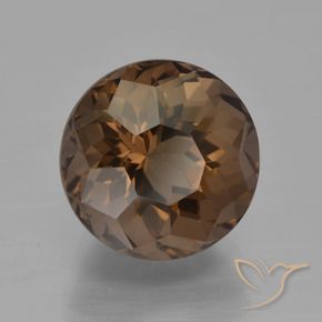 Quartzo Fumê Castanho médio Natural 6.63ct, Redondo, VVS