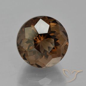 Quartzo Fumê Castanho médio Natural 6.02ct, Redondo, VVS