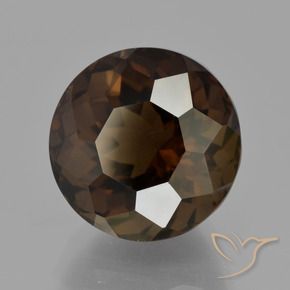 Quartzo Fumê Umber Brown Natural 7.27ct, Redondo, VVS-VS