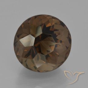Quartzo Fumê Marrom escuro Natural 8.77ct, Redondo, VVS