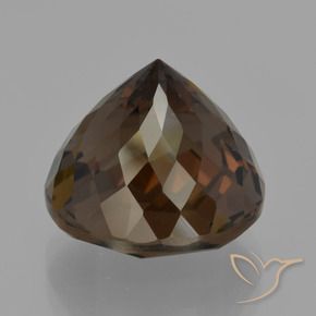 Quartzo Fumê Marrom escuro Natural 9.50ct, Redondo, VVS
