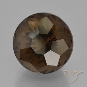 Quartzo Fumê Azul escuro Natural 10.14ct, Redondo, VVS