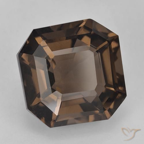 Quartzo Fumê Hickory Brown Natural 8.33ct, Corte Octógono / Esmeralda, VVS