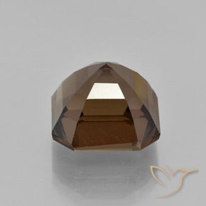 Quartzo fumê marrom natural 8,91ct, corte esmeralda, VVS