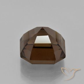 Quartzo Fumê Castanho médio Natural 9.54ct, Corte Octógono / Esmeralda, VVS