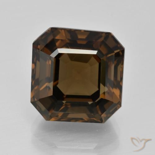9.84ct Natural Castanho médio Quartzo Fumê, Corte Esmeralda, VVS