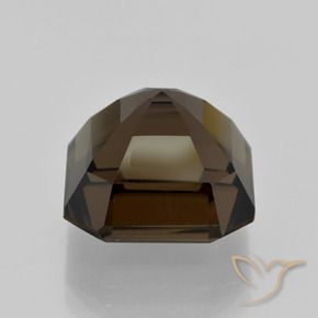 Quartzo Fumê Castanho médio Natural 9.84ct, Corte Octógono / Esmeralda, VVS