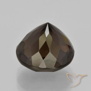 Quartzo Fumê Marrom escuro Natural 9.24ct, Redondo, VVS