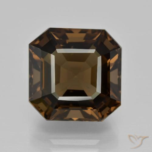 12.10ct Natural Hickory Brown Quartzo Fumê, Corte Esmeralda, VVS