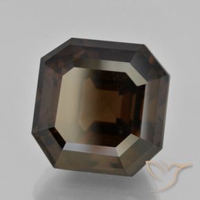 Quartzo Fumê Umber Brown Natural 16.10ct, Corte Octógono / Esmeralda, VVS