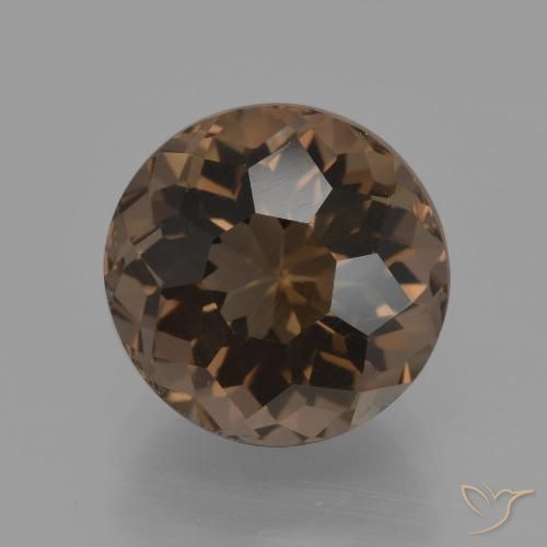 3.27ct Natural Hickory Brown Quartzo Fumê, Redondo, VVS-VS