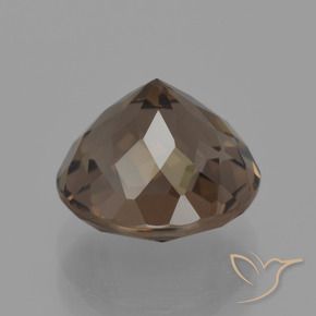Quartzo Fumê Hickory Brown Natural 3.27ct, Redondo, VVS-VS
