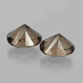 Pedras preciosas de quartzo fumê marrom natural de  ct, corte oval, VVS-VS