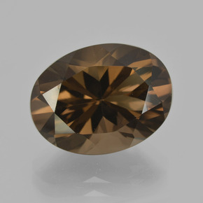 Quartzo fumê marrom natural 7,17ct, corte oval, VVS