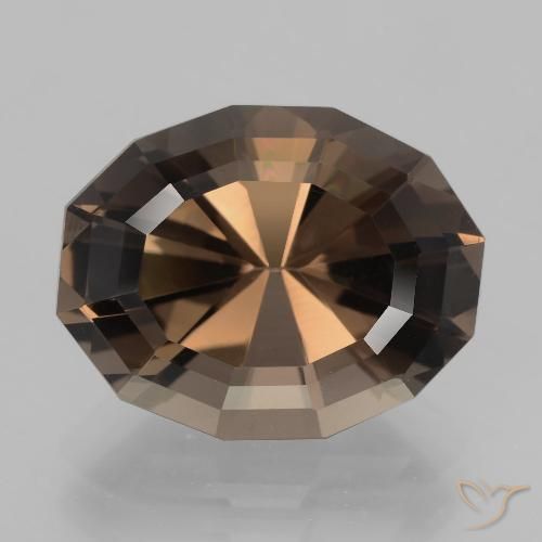 10.50ct Natural Chocolate marrom Quartzo Fumê, oval, VVS