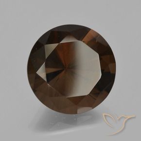 Quartzo Fumê Hickory Brown Natural 6.41ct, Redondo, VVS-VS