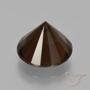 Quartzo Fumê Hickory Brown Natural 6.41ct, Redondo, VVS-VS