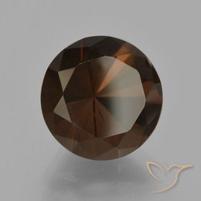 Quartzo Fumê Hickory Brown Natural 5.78ct, Redondo, VVS