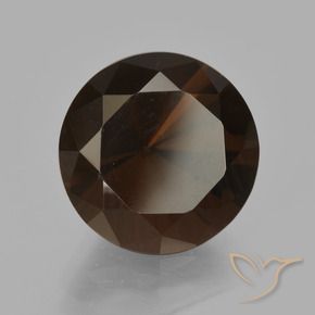 Quartzo Fumê Marrom avermelhado Natural 6.77ct, Redondo, VVS-VS