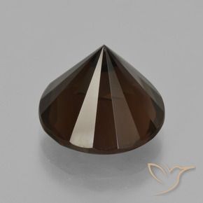 Quartzo Fumê Marrom avermelhado Natural 6.77ct, Redondo, VVS-VS