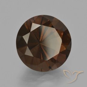 Quartzo Fumê Hickory Brown Natural 6.07ct, Redondo, VVS