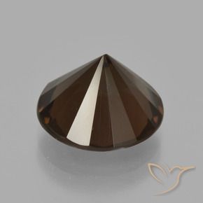Quartzo Fumê Hickory Brown Natural 6.07ct, Redondo, VVS