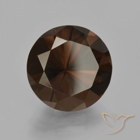 Quartzo Fumê Hickory Brown Natural 5.67ct, Redondo, VVS