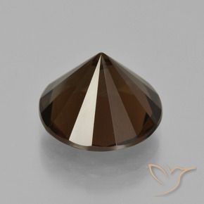 Quartzo Fumê Hickory Brown Natural 5.67ct, Redondo, VVS