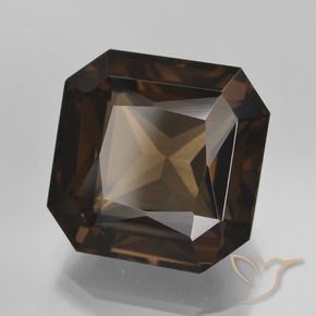 Quartzo Fumê Umber Brown Natural 11.65ct, Corte Octógono / Esmeralda, VVS