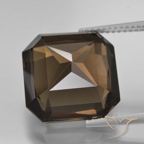 Quartzo Fumê Umber Brown Natural 11.65ct, Corte Octógono / Esmeralda, VVS