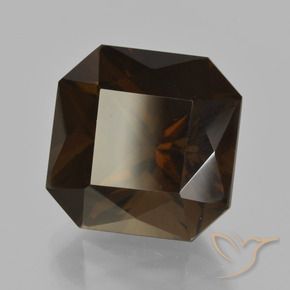 Quartzo Fumê Marrom Natural 11.02ct, Corte Octógono / Esmeralda, VVS-VS