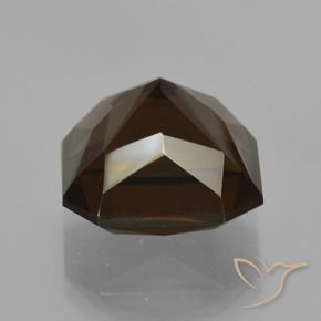 Quartzo Fumê Marrom avermelhado Natural 11.95ct, Corte Octógono / Esmeralda, VVS