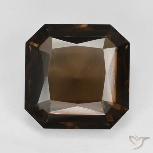 8.38ct Natural Marrom escuro Quartzo Fumê, Corte Esmeralda, VVS-VS