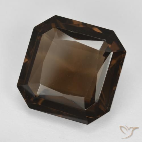 Quartzo Fumê Marrom escuro Natural 8.38ct, Corte Octógono / Esmeralda, VVS-VS