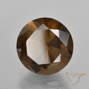 Quartzo Fumê Hickory Brown Natural 6.30ct, Redondo, VS