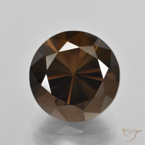 8.33ct Natural Hickory Brown Quartzo Fumê, Redondo, VVS