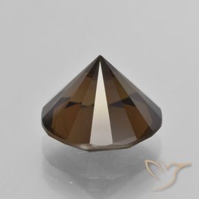 Quartzo Fumê Hickory Brown Natural 8.33ct, Redondo, VVS