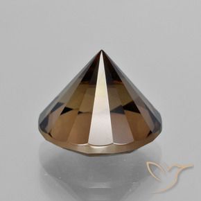 Quartzo Fumê Marrom Natural 8.89ct, Redondo, VVS