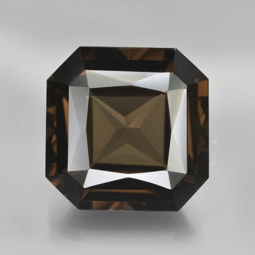 Quartzo fumê marrom natural 14,50ct, corte esmeralda, VVS