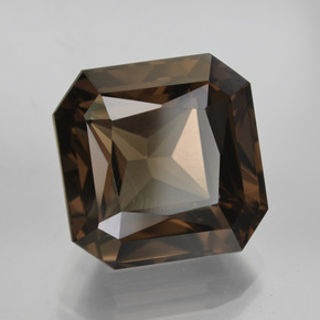 Quartzo fumê marrom natural 15,84ct, corte esmeralda, VVS