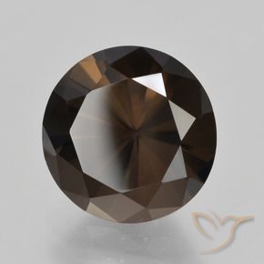 Quartzo Fumê Umber Brown Natural 5.53ct, Redondo, VVS