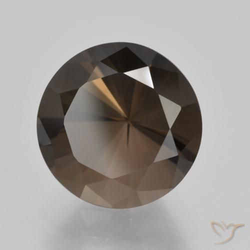 Quartzo Fumê Marrom Natural 5.58ct, Redondo, VVS