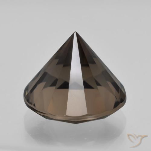 Quartzo Fumê Marrom Natural 5.58ct, Redondo, VVS