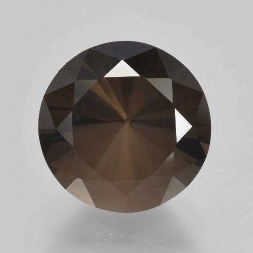 Quartzo fumê marrom natural 5,77ct, corte redondo, VVS