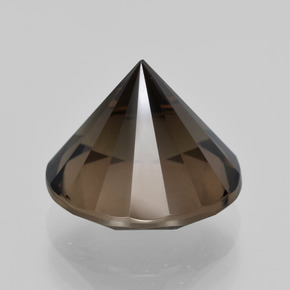 Quartzo fumê marrom natural 5,77ct, corte redondo, VVS