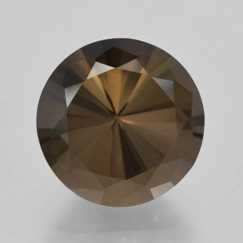 Quartzo fumê marrom natural 5,91ct, corte redondo, VVS