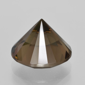 Quartzo fumê marrom natural 5,91ct, corte redondo, VVS