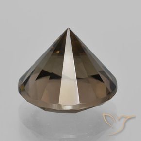 Quartzo Fumê Marrom Quente Natural 6.15ct, Redondo, VVS
