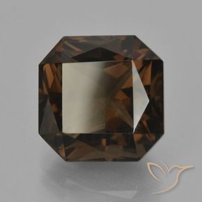 Quartzo Fumê Castanho médio Natural 8.37ct, Corte Octógono / Esmeralda, VVS