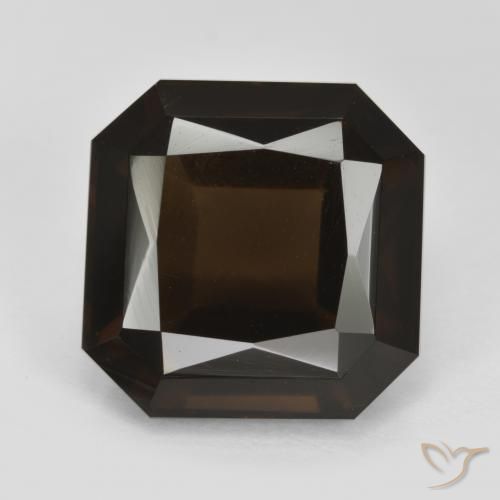8.90ct Natural Marrom escuro Quartzo Fumê, Corte Esmeralda, VVS-VS